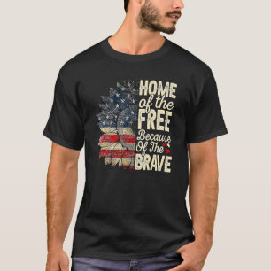 4th Of July Sunflower Home Of The Free Because Of T-Shirt