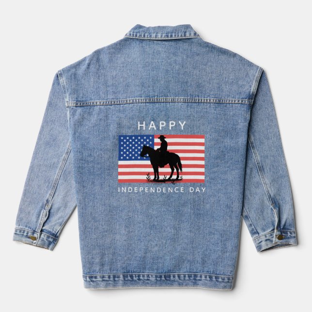 4th of July T-Shirt Denim Jacket (Back)
