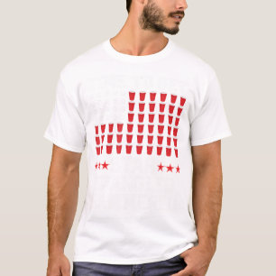 4th Of July T Shirt Gift Beer Pong American Flag