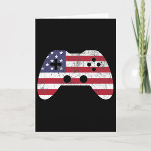 4th Of July T Shirt Video Game Gamer Kids Boys Men Card