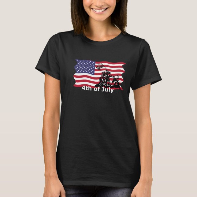 4th Of July T Shirts Iwo Jima  (Front)
