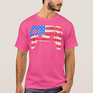 4th Of July T Video Game Gamer American Flag Tee