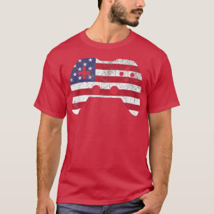 4th Of July T Video Game Gamer Kids Boys Men USA T-Shirt