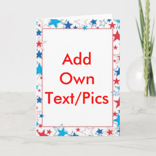 4th Of July Template Card (Add Your own text/pics)