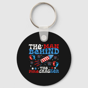 4th Of July The Man Behind The Firecracker Funny P Key Ring