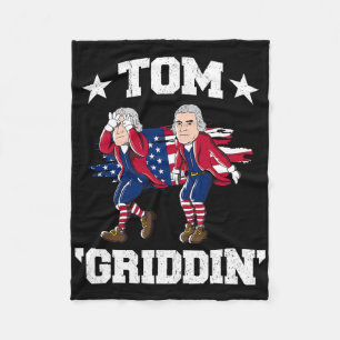 4th Of July Thomas Jefferson Griddy Tom Griddin  Fleece Blanket