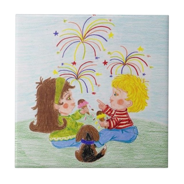 4th of July tile (Front)