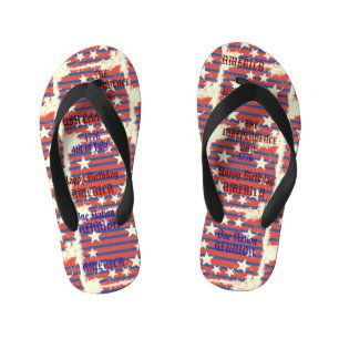 4th of July Trendy Patriotic Design Kid's Jandals