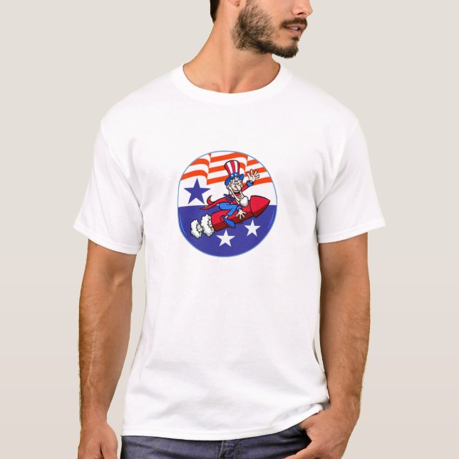 4th Of July Uncle Sam T-Shirt (Front)