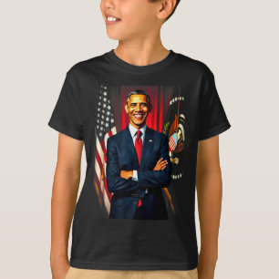 4th Of July Us Flag 44th President Barack Obama T- T-Shirt