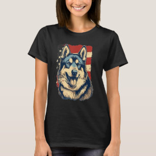 4th Of July US Flag Akita Dog T-Shirt
