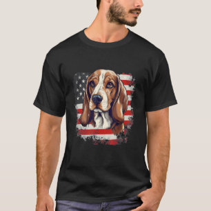 4th Of July US Flag Beagle Dog 2 T-Shirt