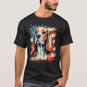 4th Of July US Flag Beagle Dog T-Shirt