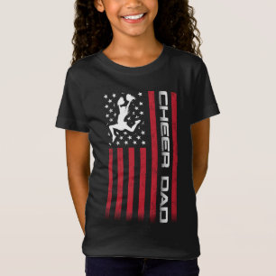 4th of July US Flag Cheer Dad Gift For Father's Ch T-Shirt