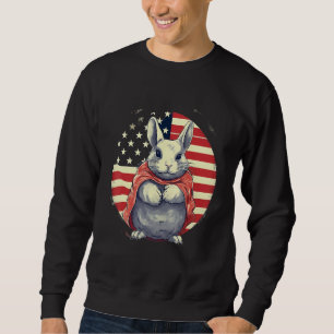 4th Of July US Flag Chinchilla Sweatshirt