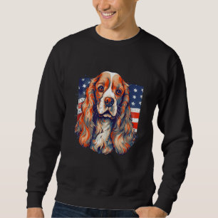 4th Of July US Flag Cocker Spaniel Dog Sweatshirt