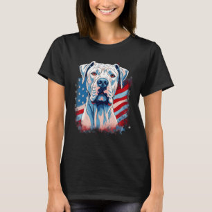 4th Of July US Flag Dogo Argentino Dog 1 T-Shirt