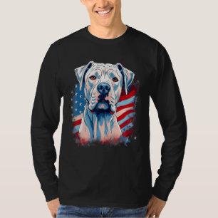 4th Of July US Flag Dogo Argentino Dog 1 T-Shirt
