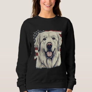 4th Of July US Flag Great Pyrenees Dog 1 Sweatshirt