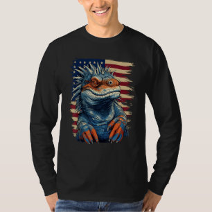 4th Of July US Flag Iguana 1 T-Shirt