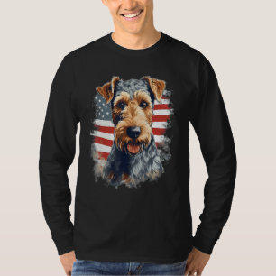 4th Of July US Flag Lakeland Terrier Dog 1 T-Shirt