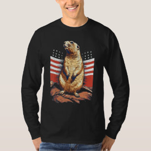 4th Of July US Flag Prairie Dog 1 T-Shirt