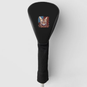 4th Of July US Flag Savannah Cat Golf Head Cover