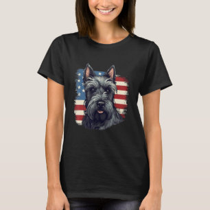 4th Of July US Flag Scottish Terrier Dog 2 T-Shirt