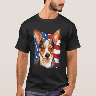 4th Of July US Flag Toy Fox Terrier Dog T-Shirt