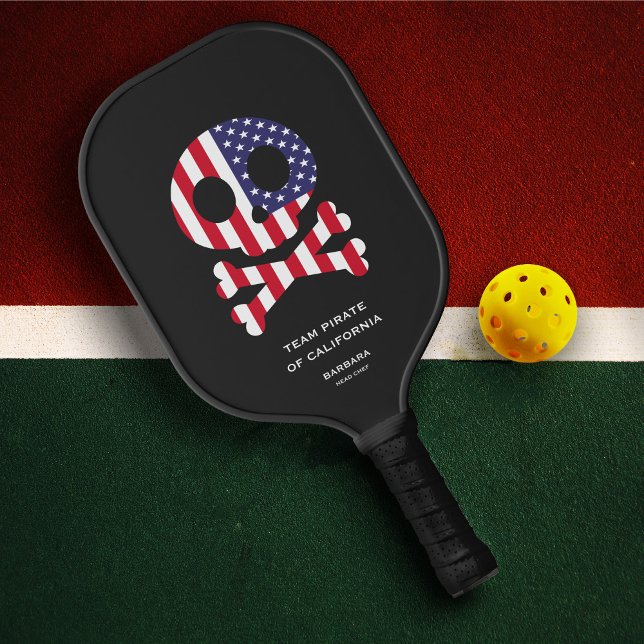 4th of July US Skull Bones Pickleball Team Family Pickleball Paddle (4th of July US Flag American Flag Skull Bones Pickleball Team Family Pickleball Paddle
)