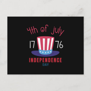 4th of July USA Celebration 1776 Stars Postcard