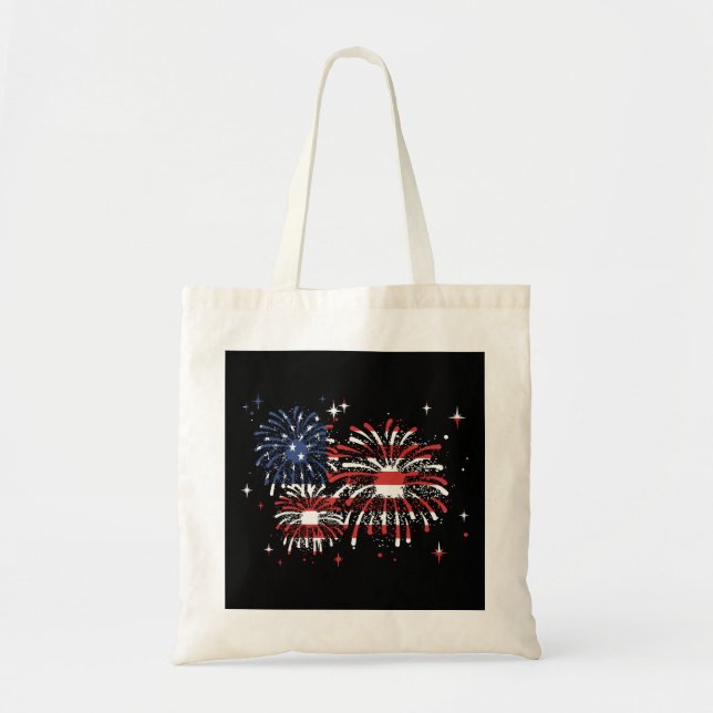 4th Of July USA  Fireworks Tote Bag (Front)