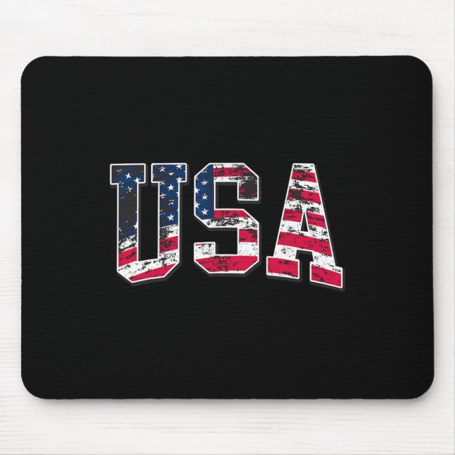 4th Of July Usa Flag Ld Eagle Patriotic Pride Men  Mouse Pad (Front)