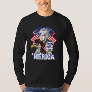 4th Of July Usa Flag Merica Washington Roosevelt B T-Shirt
