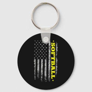 4th Of July Usa Flag Softll Independence Day Tee W Key Ring