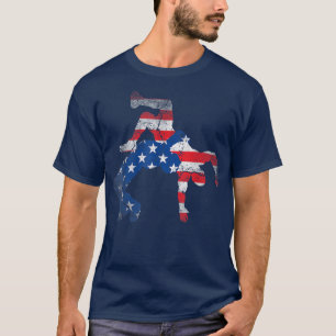 4th Of July USA Flag Wrestling Patriotic Wrestling T-Shirt
