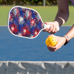 4th of July USA Independence Day Fireworks Pickleball Paddle