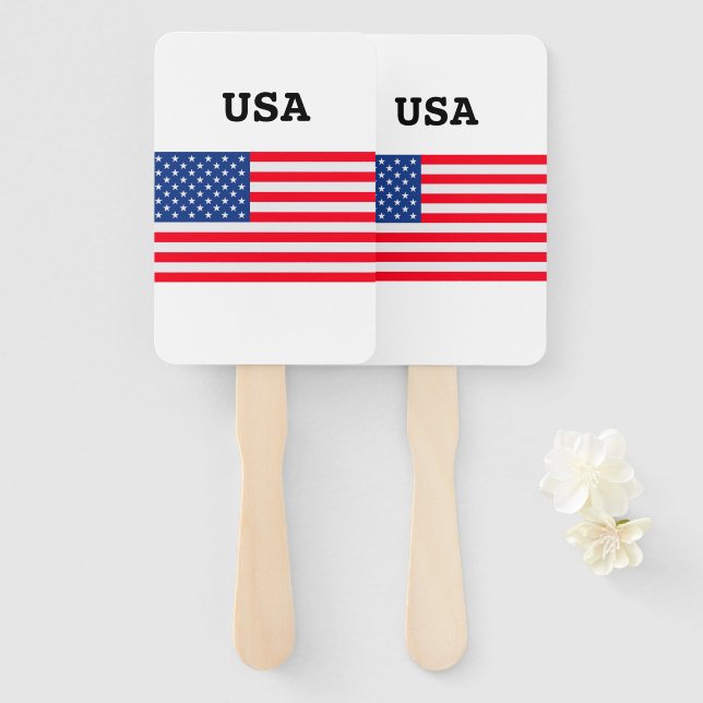 4th of July USA Independence Day Set of Fans (Front and Back)