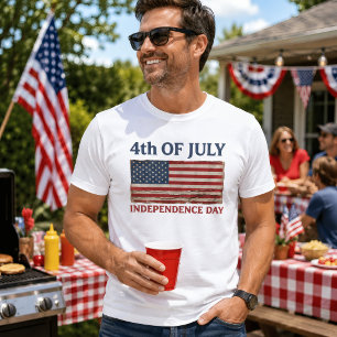 4th of July USA Independence Day Vintage flag T-Shirt