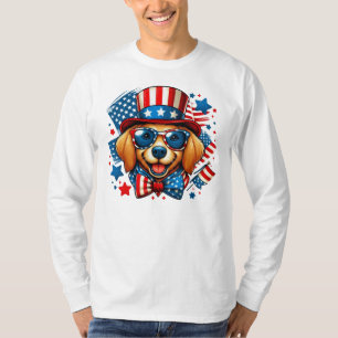 4th of July USA Patriotic Dog Independence Day T-Shirt