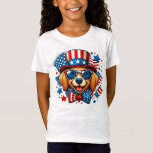 4th of July USA Patriotic Dog Independence Day T-Shirt