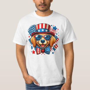 4th of July USA Patriotic Dog Independence Day T-Shirt