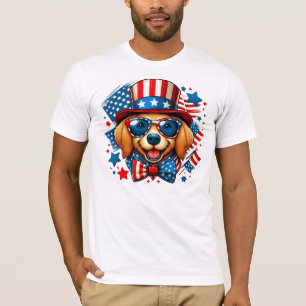 4th of July USA Patriotic Dog Independence Day T-Shirt
