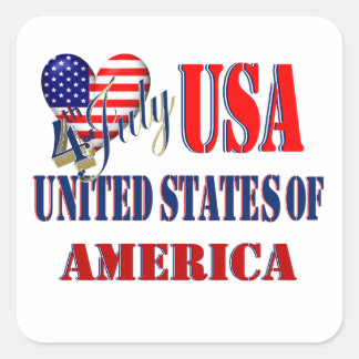 4th of July USA T-Shirt Classic Round Sticker