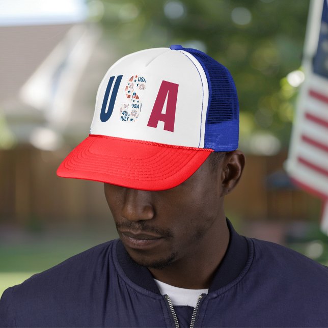 4th of July USA Trucker Hat – Patriotic style (Creator Uploaded)