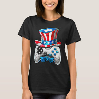 4th Of July Video Game American Flag Uncle Sam Gam T-Shirt