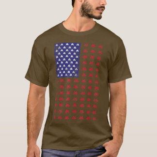 4th Of July Video Game Gamer 80s Arcade USA Flag K T-Shirt