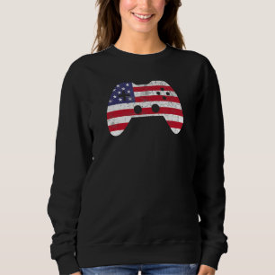 4th Of July Video Game Gamer Kids Boys Men Usa 202 Sweatshirt