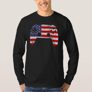 4th Of July Video Game Gamer Kids Boys Men USA Fla T-Shirt