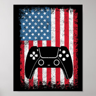 4th Of July Video Game Gamer Kids Boys Men Usa T S Poster